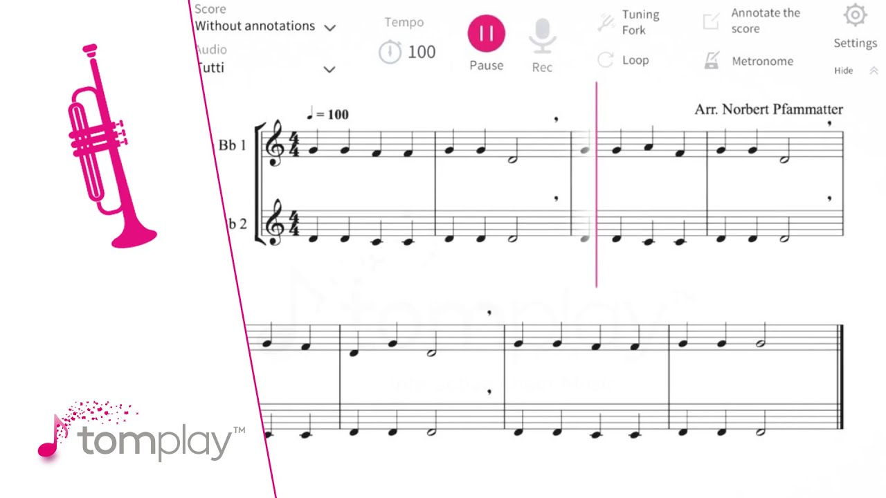 10 duos pour apprendre la trompette (niveau débutant, avec partitions)