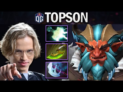 OG.TOPSON SMURF TROLL WARLORD WITH  SWIFT BLINK - DOTA 2 7.28 GAMEPLAY