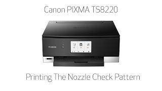 Canon PIXMA TS8220 -- Printing The Nozzle Check Pattern