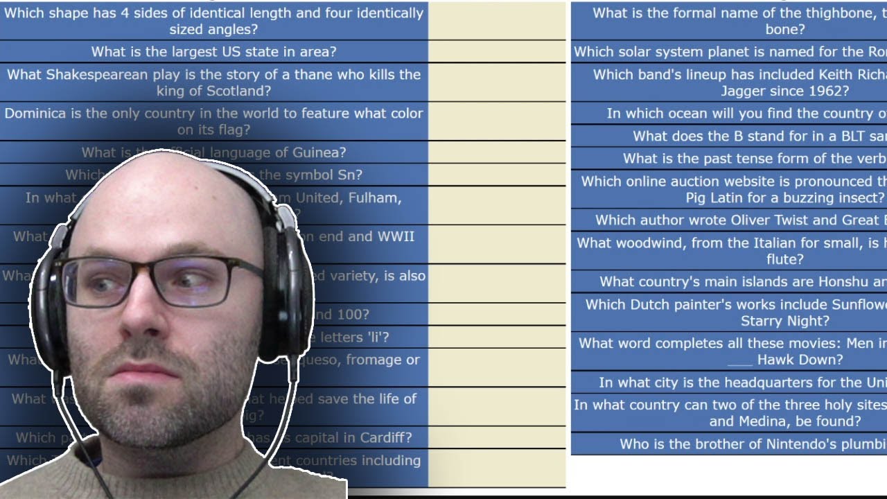 Watch video Absolutely useless trivia Sign me up (Sporcle) Now Absolutely useless trivia Sign me up (Sporcle)