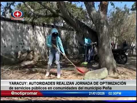 AUTORIDADES REALIZAN JORNADA DE OPTIMIZACIÓN DE SERVICIOS PÚBLICOS EN COMUNIDADES DEL MUNICIPIO PEÑA