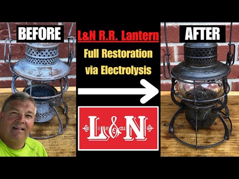 L&N R.R. Lantern Restoration via Electrolysis