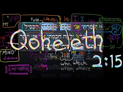 Directed Hebrew Immersion Qoheleth 2.15 every word explained in the hebrew #4k #uhd #Hebrew