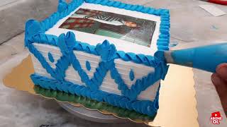 resimli pasta nasıl yapılır / elsa süslemeli resimli pasta yapımı