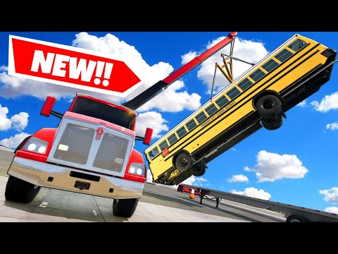 STEALING AI Cars with This UPDATED Semi Tow Truck in BeamNG Drive Mods!