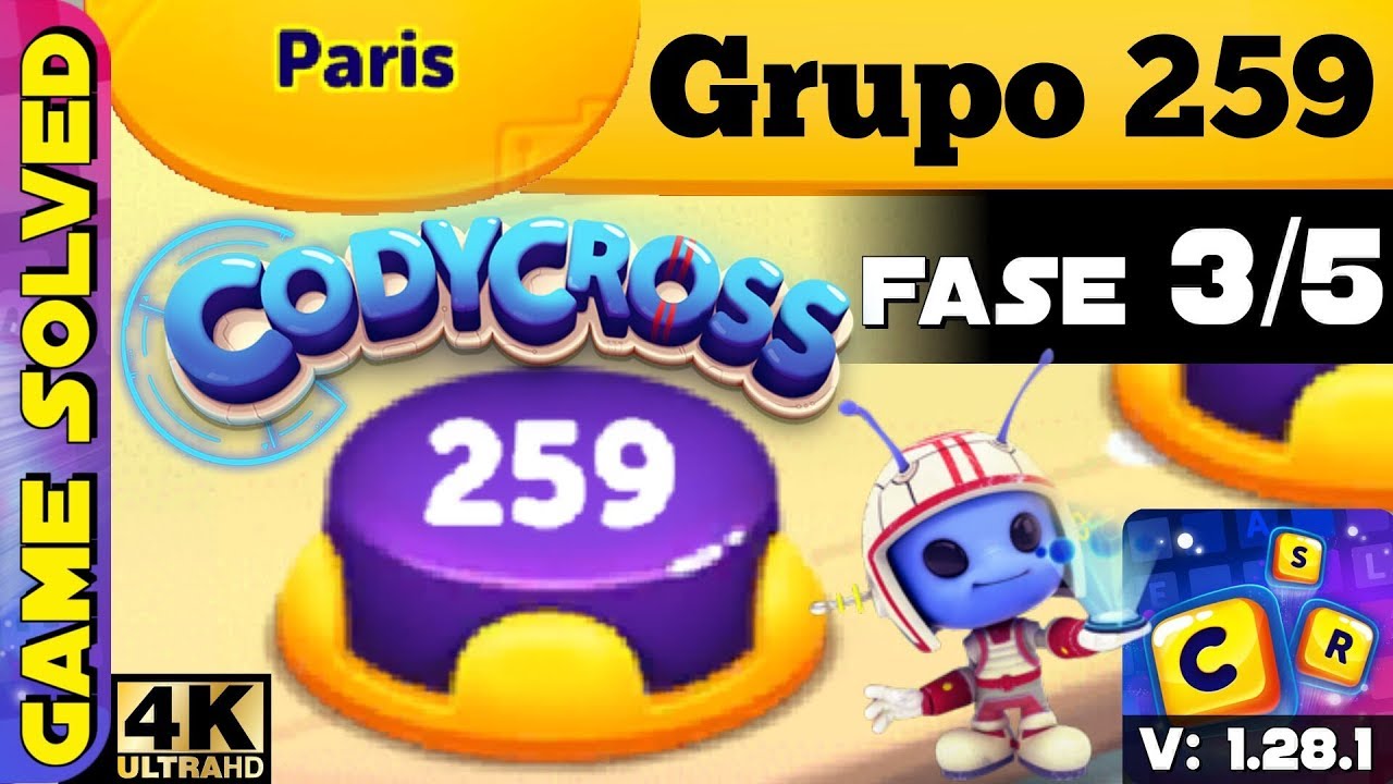 CodyCross - Crucigramas || París | Grupo 259 - Fase 3/5