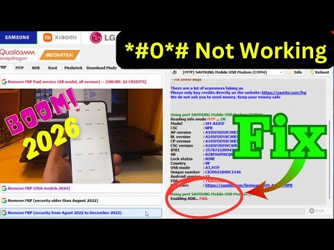 Samsung FRP Tool Enable ADB Failed Fix 2026