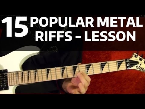 15 Popular Heavy Metal Riffs -  Guitar Lesson