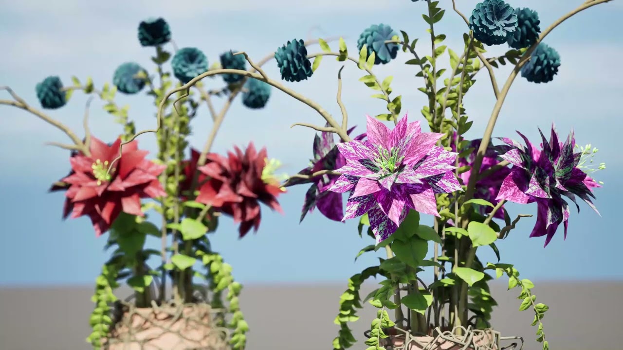 Intricate of the Gloom Flower Pot 3D Model