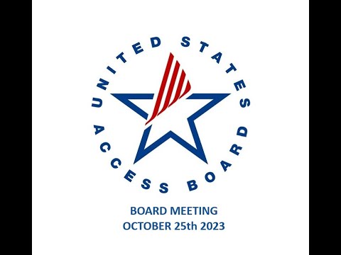 Access Board Meeting - October 25th 2023