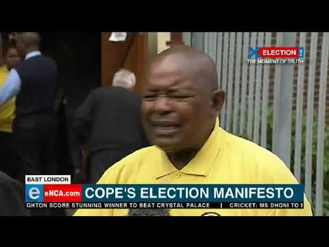 COPE leader Mosiuoa Lekota's launched the party's election manifesto in East London