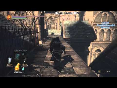 Death Awaits StealthBlade Plays DarkSouls III pt 30: Back at Cathedral, Archery Simulator