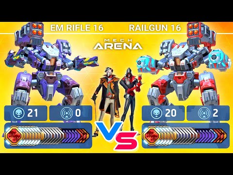 Onyx - EM Rifle 16 & Railgun 16 - Mech Arena - New Mech