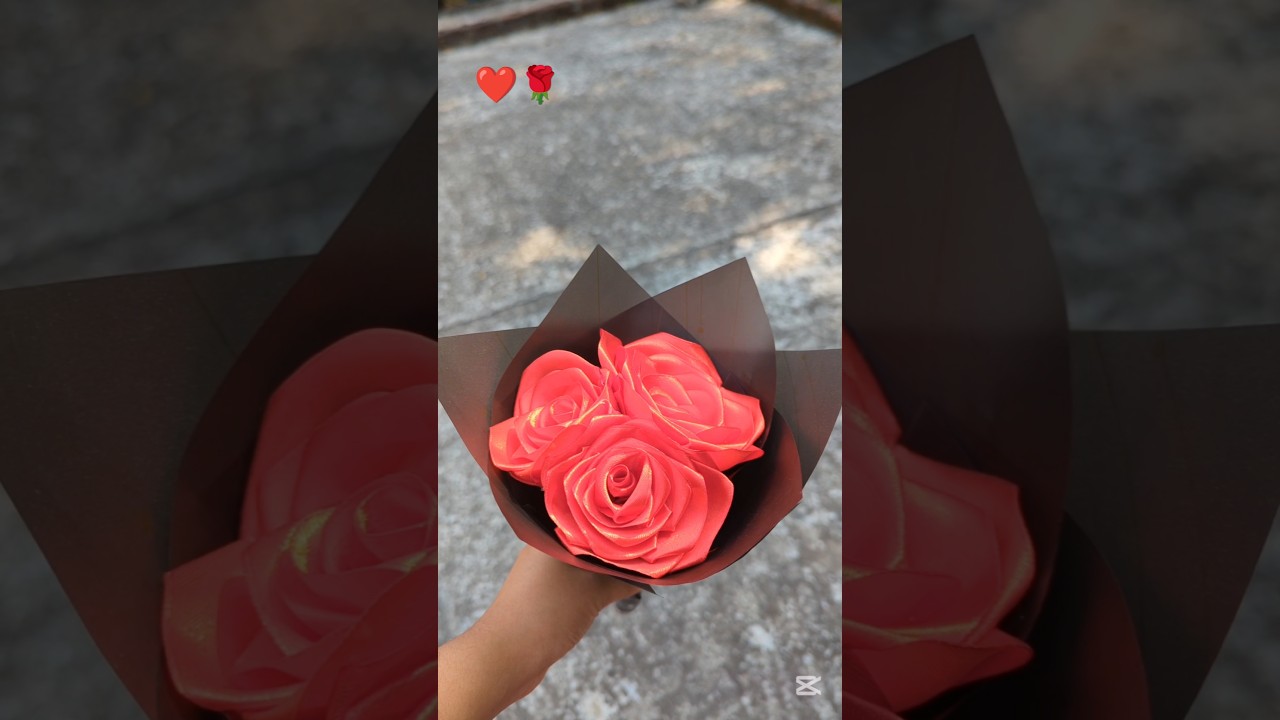 3 Rose Bouquet🌹❤️🥰#ytshorts #shorts#bouquet #rose