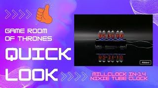 Quick Look- Millclock in-14 Nixie Tube Clock Review #nixie #nixieclock #clock #retro #gameroom