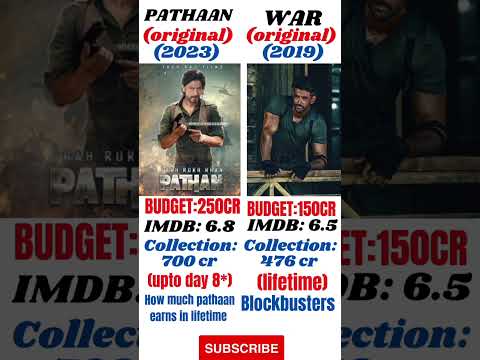 Pathaan vs war box office collection comparison 🔥😱 their budget#pathaan#srk #shorts waltairveerayya