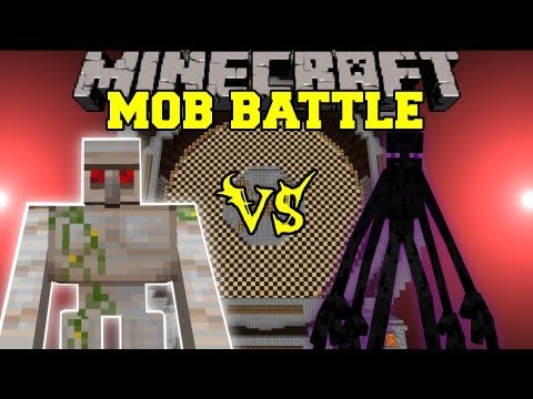 Mutant Enderman Vs. Mutant Iron Golem - Minecraft Mob Battles - Arena Battles