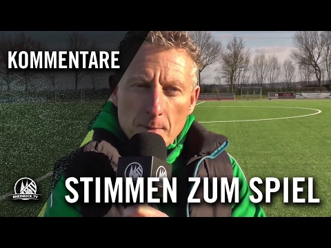 W. Siegburg (Trainer FC Schwadorf), K. Badtke und M. Klein (beide SV Godorf) - Die Stimmen