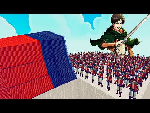 200x EREN YEAGER + 1x GIANT vs EVERY GOD - Totally Accurate Battle Simulator TABS