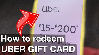 Redeem a UBER Gift Card (How to)
