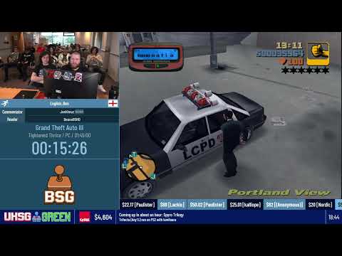 Grand Theft Auto III Tightened Thrice Speedrun - UKSG Green 2024