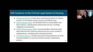 Introduction to the Intersection of Housing Barriers and the Criminal Legal System