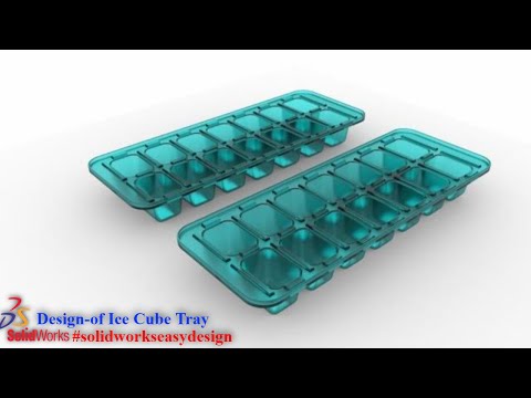 Solidworks Tutorial # 148 How to make a  Ice Cube Tray in Solidworks by Solidworks Easy Design