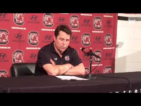 Gamecocks head coach Will Muschamp talks about frustrations on offense after Georgia loss
