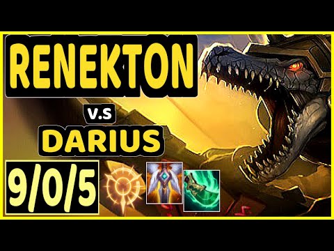 DYRUS (RENEKTON) vs DARIUS - 9/0/5 KDA TOP GAMEPLAY - NA Ranked DIAMOND