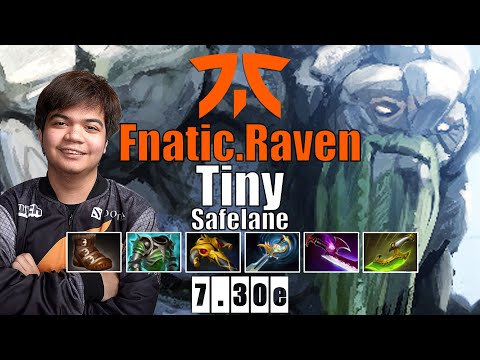 Tiny Safelane | Fnatic.Raven | TINY CARRY 13 KILLS HEAVY SHOTGUN BUILD | 7.30e Gameplay Highlights