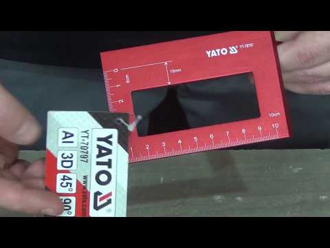 Уголок японский алюминиевый YATO 150 мм для углов 90° и 45° (YT-70797) Уголок японский алюминиевый YATO 150 мм для углов 90° и 45° (YT-70797)