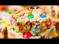 Fudgy M M Cookie Bars Overloaded With M M S And Chocolate Chips How To Bake