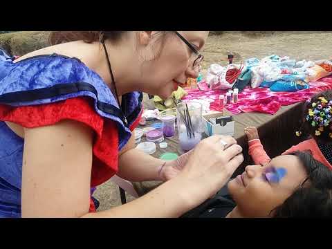 Butterfly face painting design