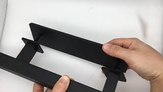 Hollow Steel Square Barn Door Handle Black Rustic Black Door Handle for Garage Gate