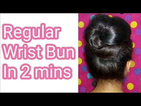 Regular Wrist Bun in 2 mins || Best College n Office Bun for Girls | Stylopedia Video