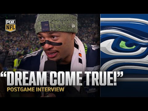 Jaxon Smith-Njigba gets emotional after Seahawks defeat Rams to advance to Super Bowl LX ❤️