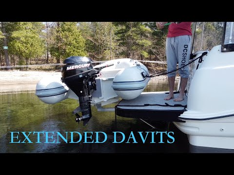 EXTENDED DINGHY DAVITS IN ACTION