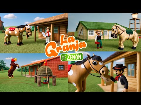 🐎 ZENON Y PERCHERON PERO VERSIÓN HILO de LANA Y MADERA (Zenon's farm reinvented in wood with AI)