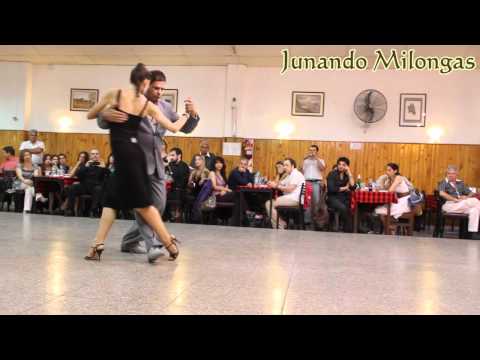 Fabian Peralta  and  Lorena Ermocida  are  dancing  to  the  tango  "  El Marne  "