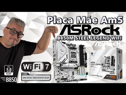 Review ASRock B850M Steel Legend WiFi 🚨 A placa mãe AM5 Branca que vai te surpreender !!!