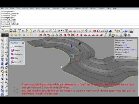 Smoothing the surface on the border of a T-Spline