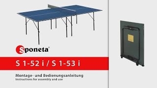 Sponeta S 1-52 i / S 1-53 i - Montageanleitung Tischtennistisch / Instructions for assembly and use