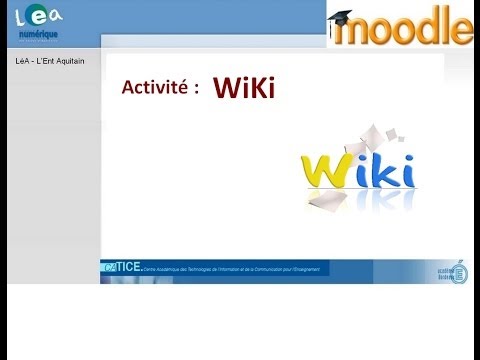 Moodle : Créer un wiki