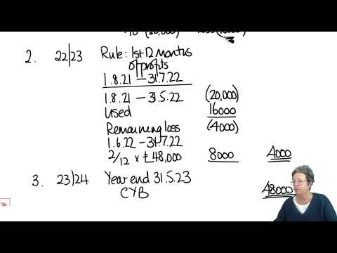 Tax Adjusted Trading Losses – Individuals (part 3) - ACCA Taxation (FA 2022) TX-UK lectures