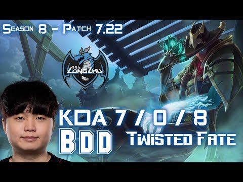 LZ BDD TWISTED FATE vs AZIR Mid - Patch 7.22 KR Ranked