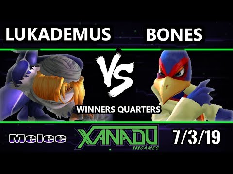 S@X 309 SSBM - Lukademus (Sheik) Vs. Bones (Falco) - Smash Melee Winners Quarters