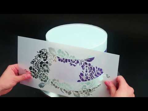 Rose Lace Wreath professional cake stencil #31 Rose Lace Wreath professional cake stencil #31