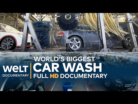 World's BIGGEST CAR WASH - Washing, Waxing, Drying