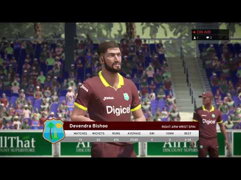 West Indies Vs England || 4th ODI match 2019 Live cricket scores and commentary gameplay DBC#ps4