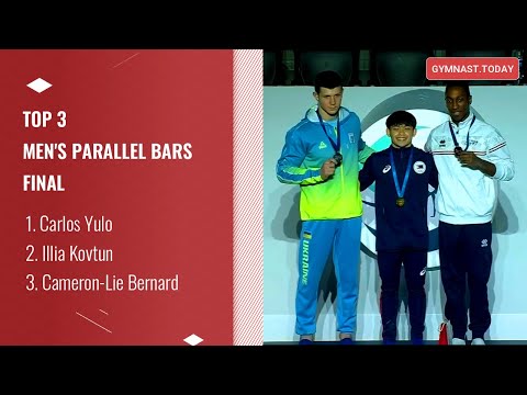 Top 3 in Men's Parallel Bars Final - 2023 Baku Gymnastics Apparatus World Cup